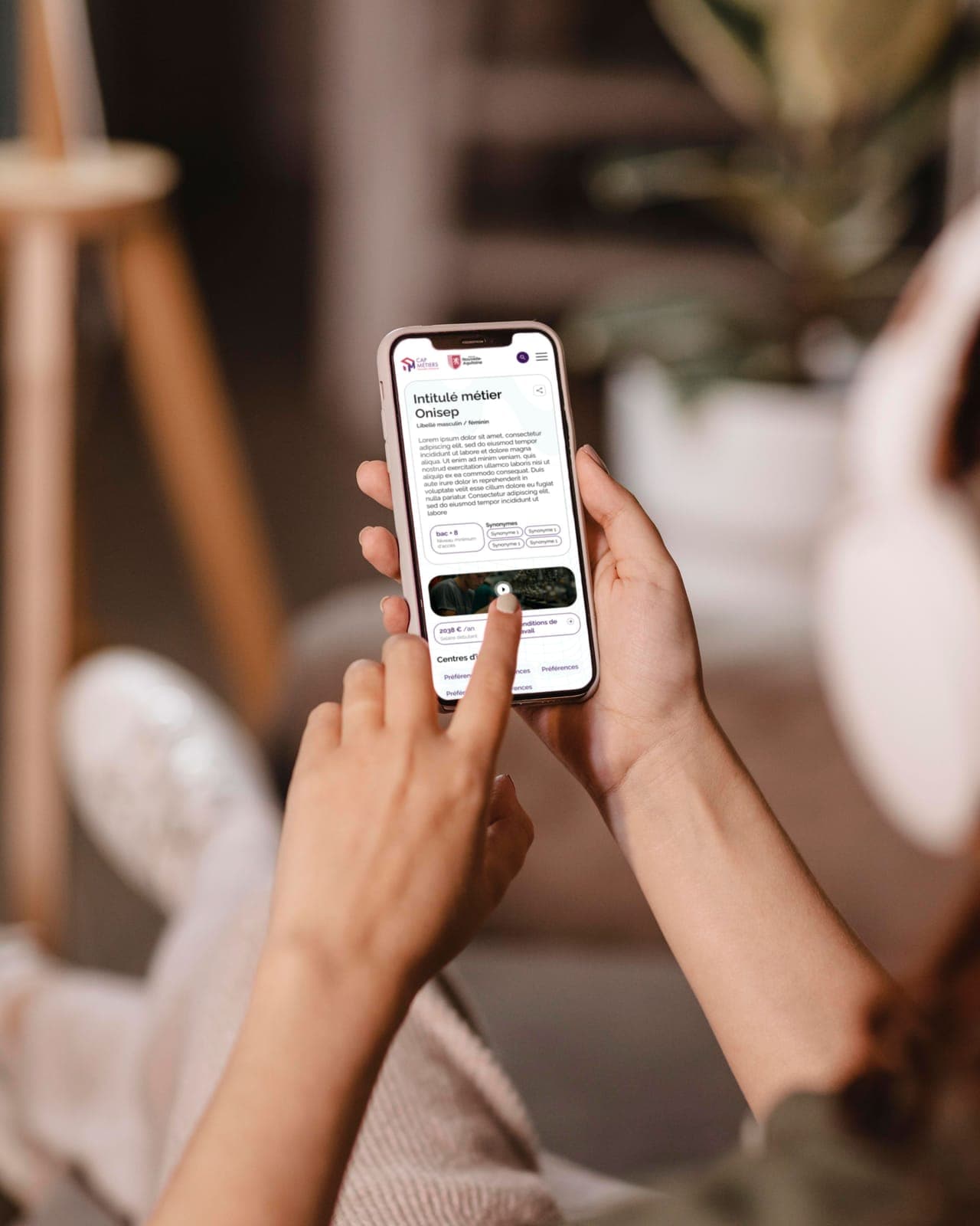 Mockup mobile de Battena