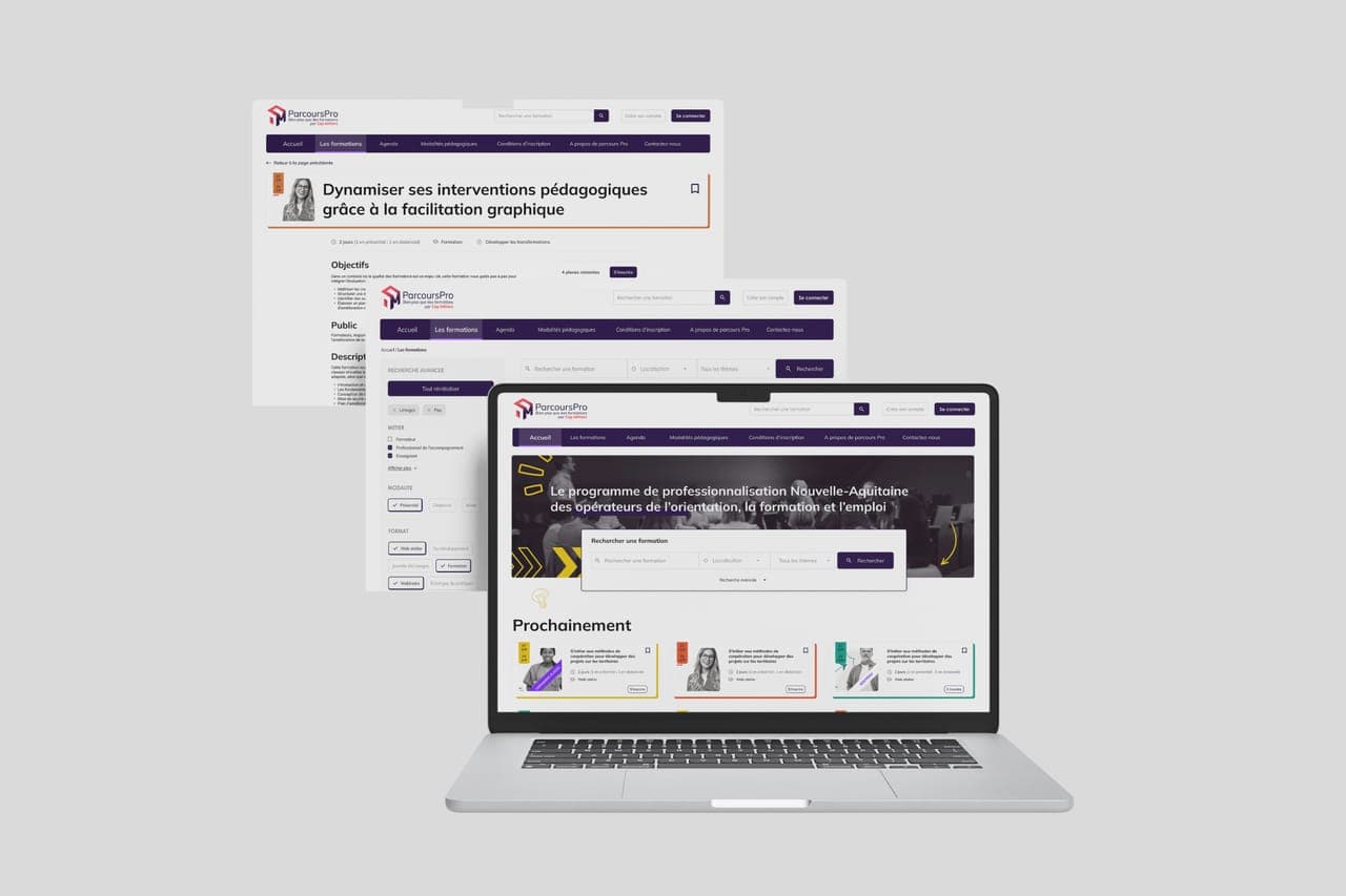 Mockup desktop ParcoursPro