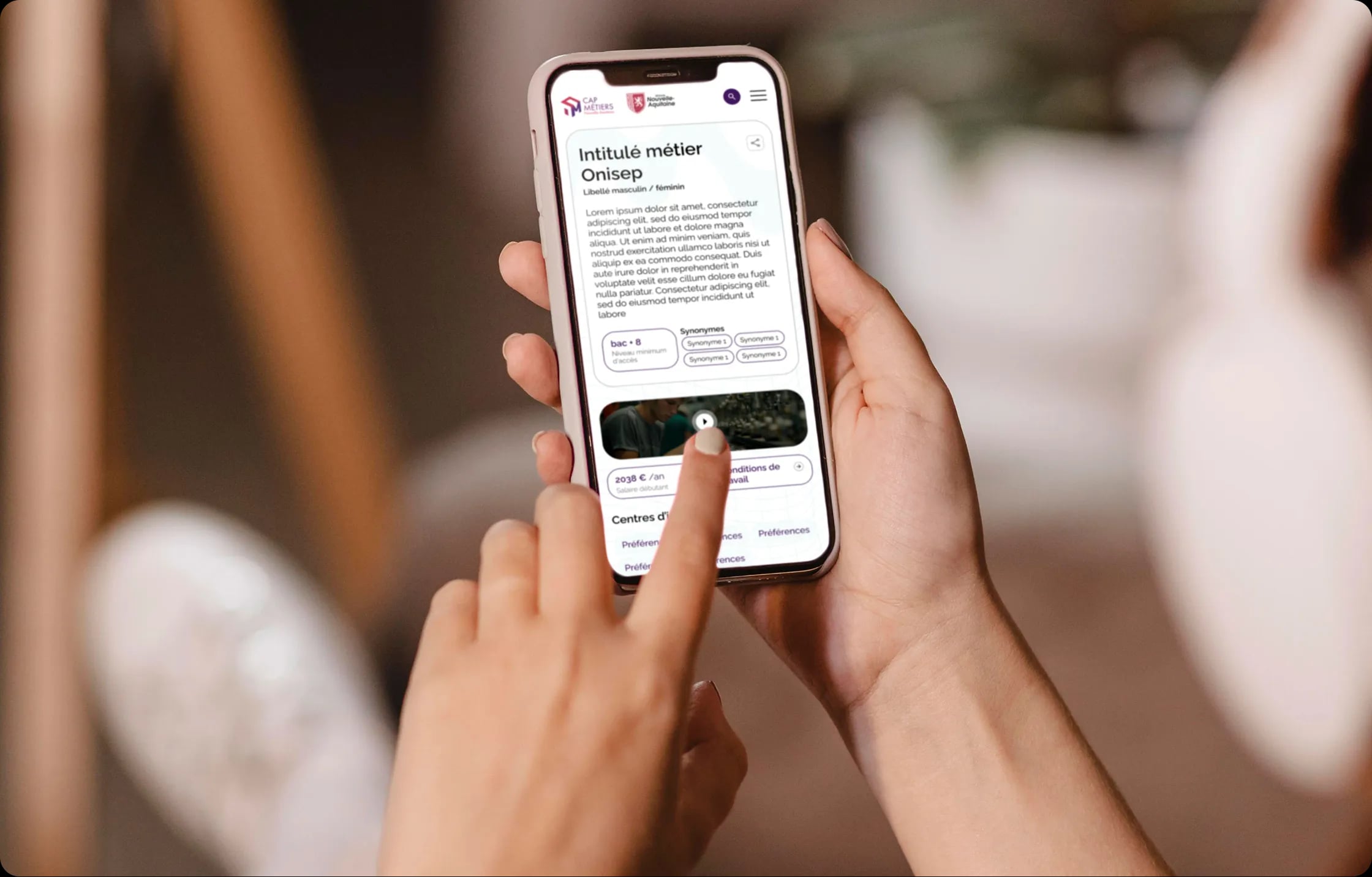 Mockup mobile de Battena